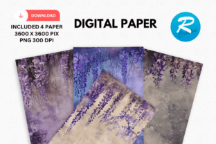 Selget Papers Grunge Wisteria Digital Papers Printable Graphic by Regulrcrative ...