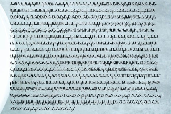 Hand Script - F7 Series Font PNG with transparent background - Preview 3