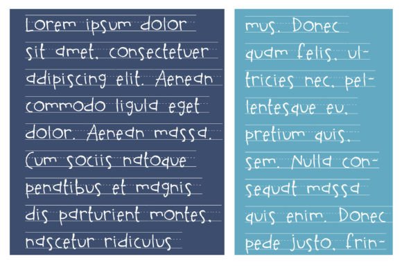 Kindergarten Dash Font font preview - 2