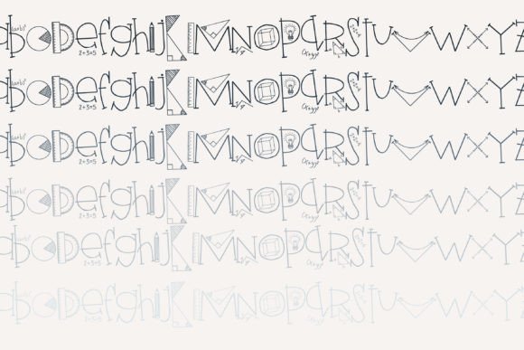 Math Time Font PNG with transparent background - Preview 2