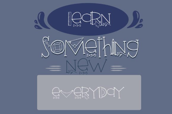 Math Time Font PNG with transparent background - Preview 3