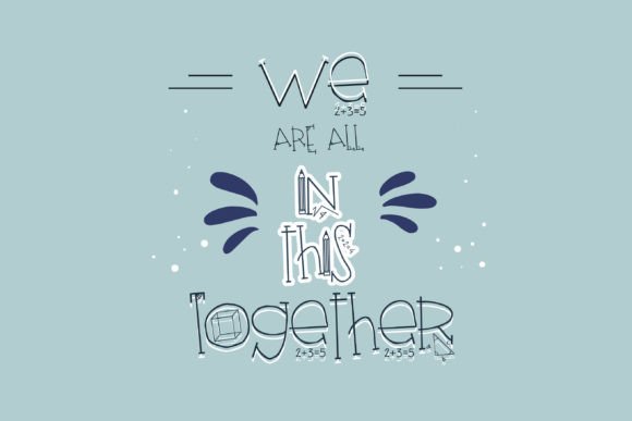 Math Time Font PNG with transparent background - Preview 5