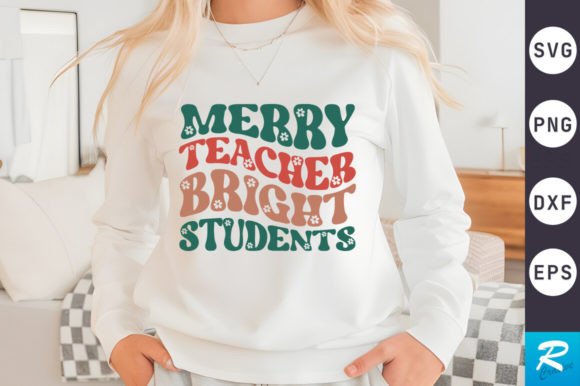 Merry Teacher SVG Design