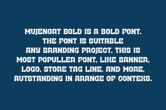 Mujenort Bold Font font preview - 5