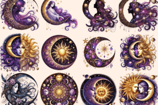 Mystical Moons P3 Graphic by Wonders Artist · Creative Fabrica