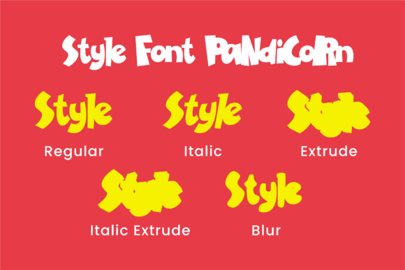 Pandicorn Font PNG with transparent background - Preview 2