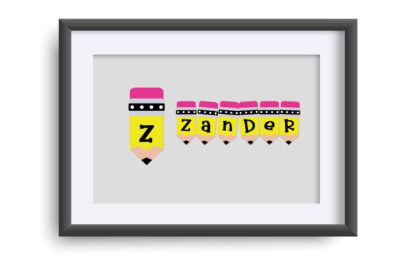 Pencil Pop Font PNG with transparent background - Preview 3