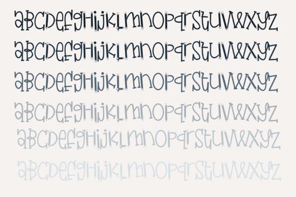 Pencil Slab Font PNG with transparent background - Preview 3