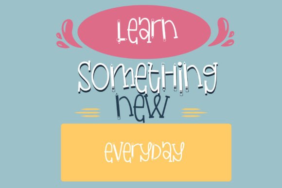 Pencil Slab Font PNG with transparent background - Preview 4