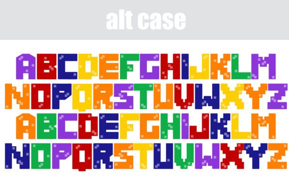 Pixelcraft Crayon Font PNG with transparent background - Preview 1