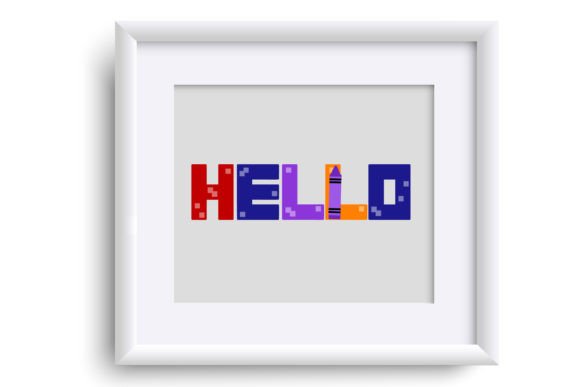 Pixelcraft Crayon Font PNG with transparent background - Preview 5