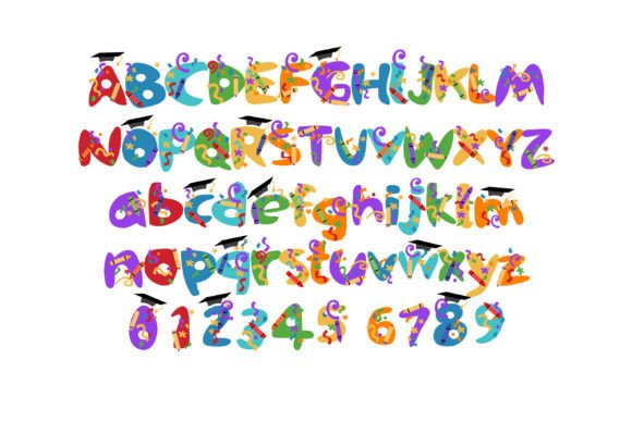 School's out Celebratory Font PNG with transparent background - Preview 4