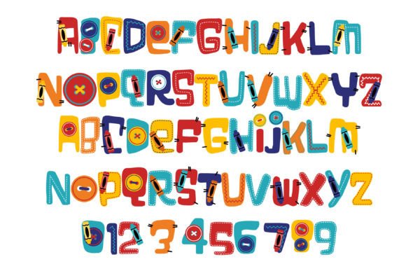 Sew Ready 4 School Font PNG with transparent background - Preview 4