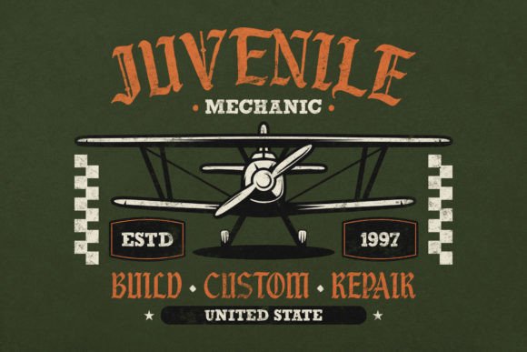 Black Jet Plane Font - Preview 1