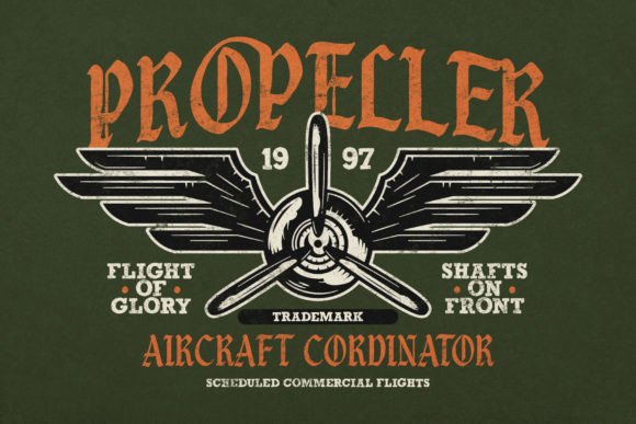 Black Jet Plane Font - Preview 2