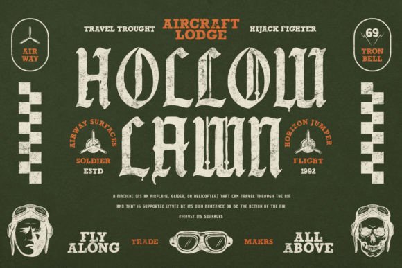 Black Jet Plane Font - Preview 3