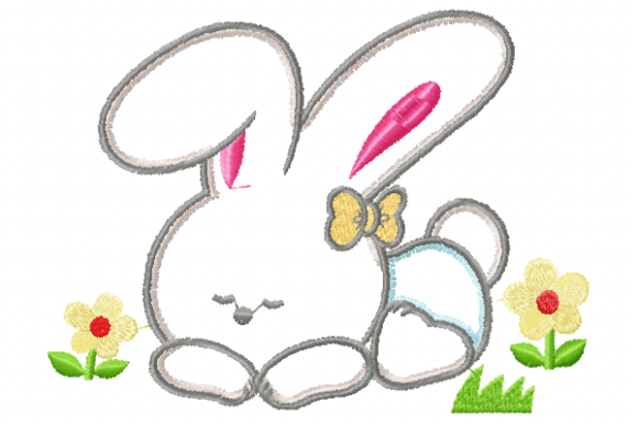 Bunny Embroidery Design