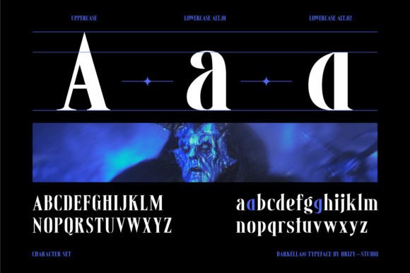 Darkella Font PNG with transparent background - Preview 2