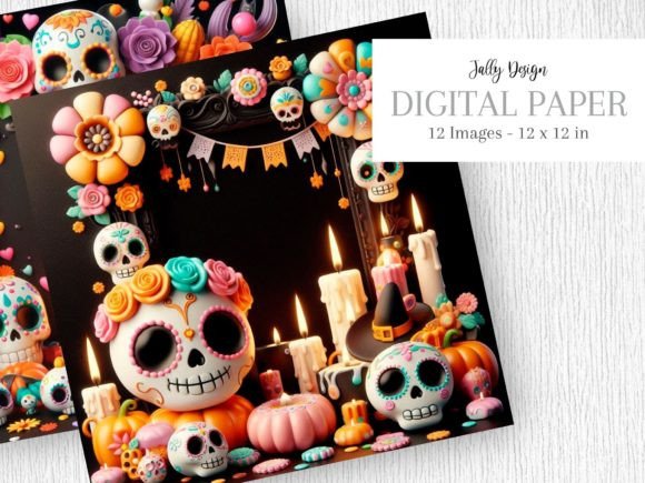 Day of the Death Colorful Backgrounds