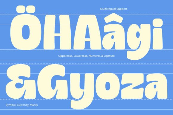 Gyoza Font PNG with transparent background - Preview 3