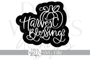 Harvest Blessings Word Art Design SVG Graphic by Diva Watts Designs ...