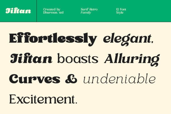 Jiftan Font PNG with transparent background - Preview 1