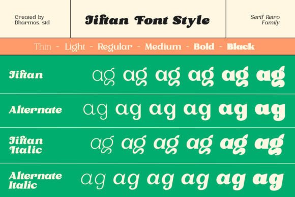 Jiftan Font PNG with transparent background - Preview 4