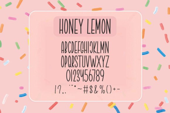 Lemon Honey Font PNG with transparent background - Preview 5