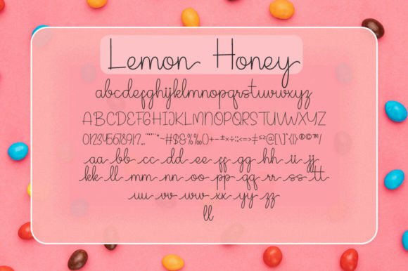 Lemon Honey Font PNG with transparent background - Preview 6