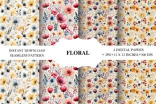 Minimalist Wild Flower Seamless Pattern Graphic by greendesign022 ...