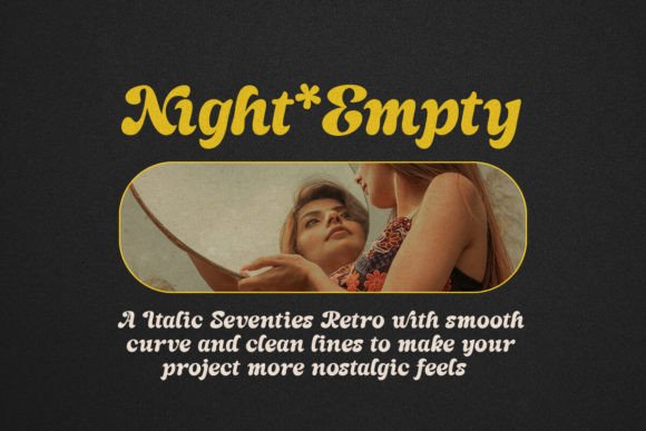 Night Empty Font PNG with transparent background - Preview 1