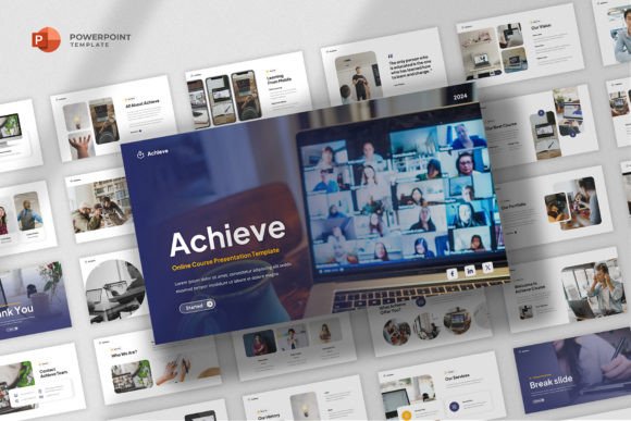 Preview of Online Course Powerpoint Template education presentation template