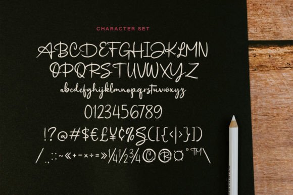 Radiant Brush Font PNG with transparent background - Preview 1