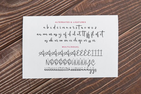 Radiant Brush Font PNG with transparent background - Preview 2