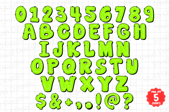 Rainbow Dash Dot Font PNG with transparent background - Preview 3
