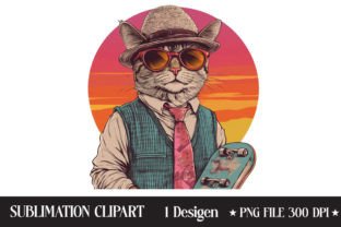Retro Cat Clipart Graphic by SmMedia · Creative Fabrica