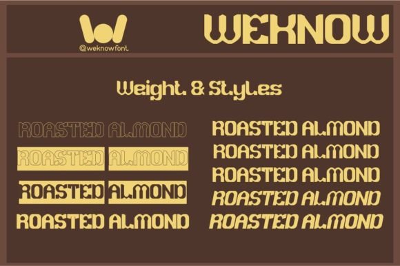 Roasted Almond Font PNG with transparent background - Preview 5