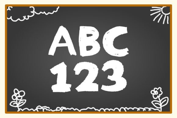 Scratch Chalk Font PNG with transparent background - Preview 1