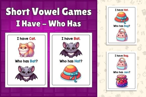 Short Vowel Games: CVC Words Rhymes
