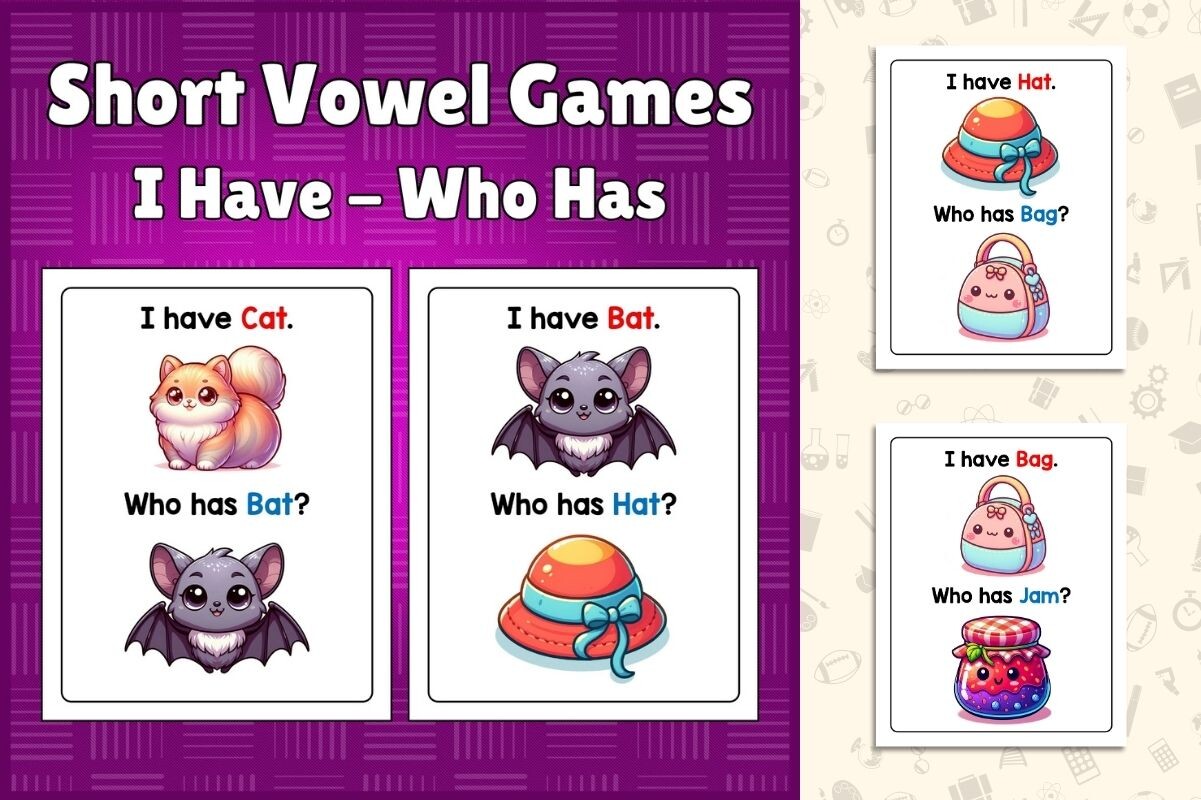 Short Vowel Games: CVC Words Rhymes