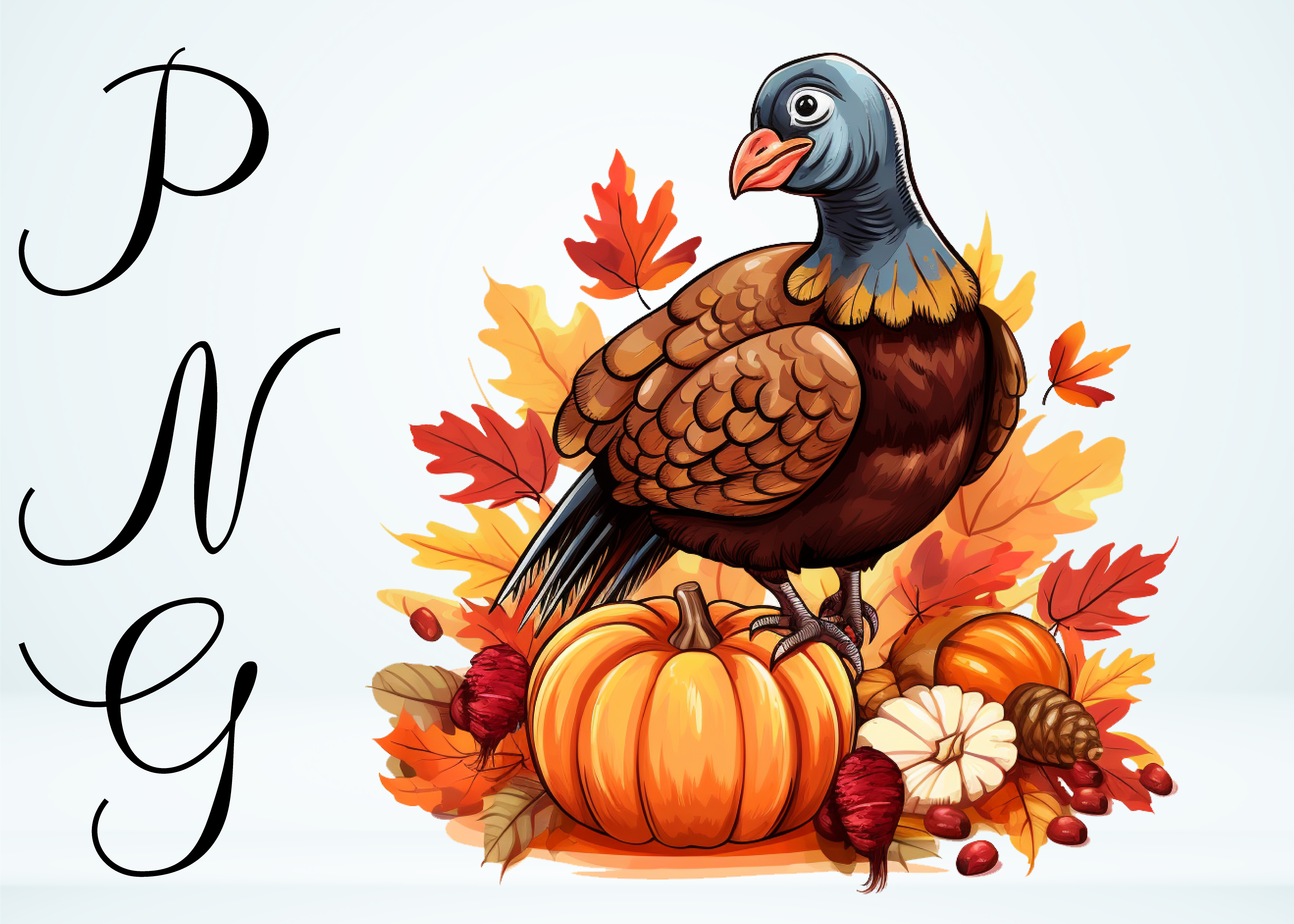Turkey Thanksgiving Clipart Graphic by Merch Creative · Creative Fabrica