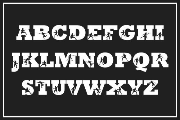 Fencing Font PNG with transparent background - Preview 1