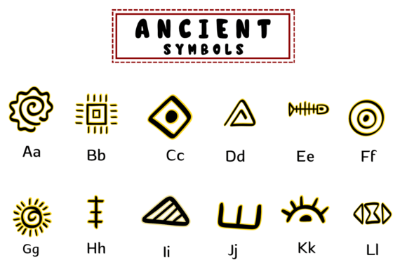 Ancient Symbols Font - Preview 1