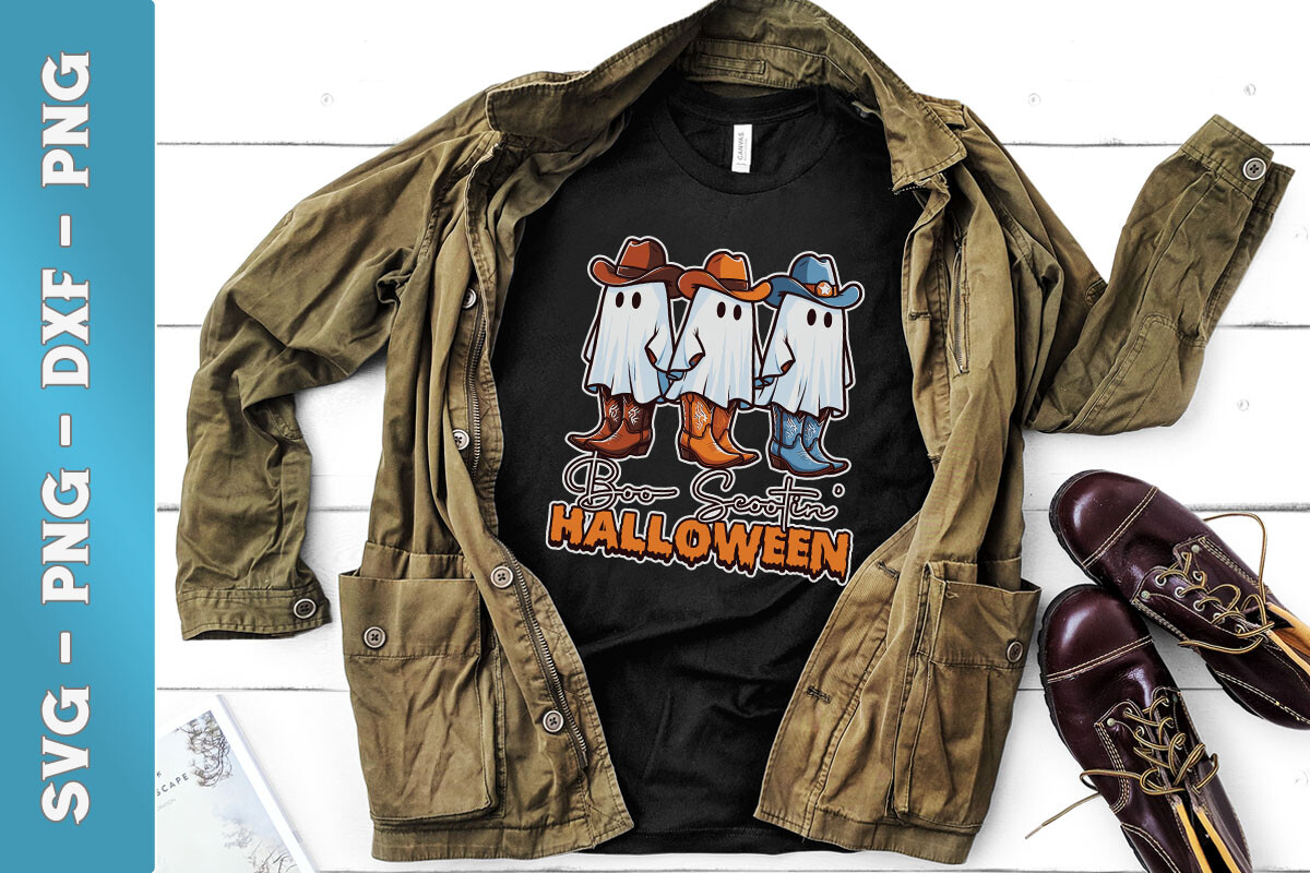 Boo Scootin Halloween Western SVG Graphic by Bowcys · Creative Fabrica