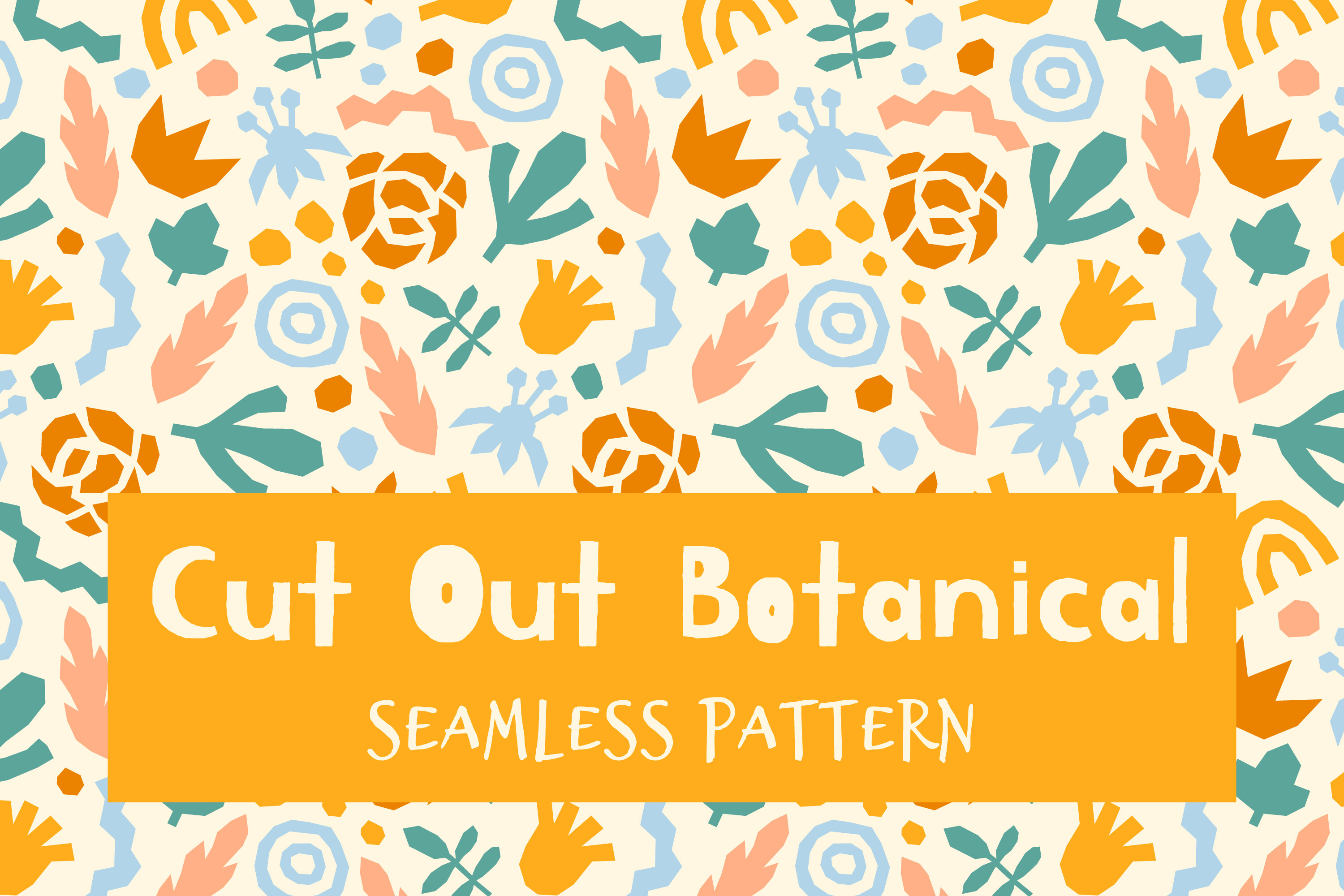 Cut out Botanical Seamless Pattern Graphic by Rin Green · Creative Fabrica