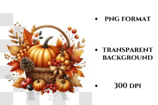 Fall Decoration Watercolor Clipart Png Graphic by Customizables ...