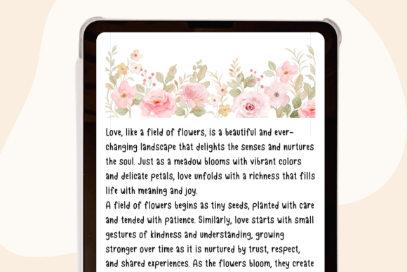 Milky Rose Font PNG with transparent background - Preview 2