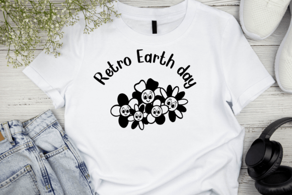 Retro Earth Day Font PNG with transparent background - Preview 4