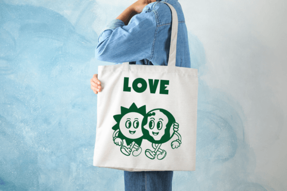 Retro Earth Day Font PNG with transparent background - Preview 5