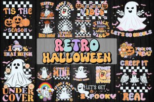 Retro Halloween Bundle SVG 20 Designs Graphic by Pecgine · Creative Fabrica